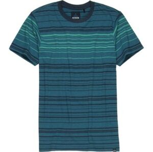 Prana Throttle Crew Neck T Shirt Aqua Blue Green Casual Tee Men's Size XL